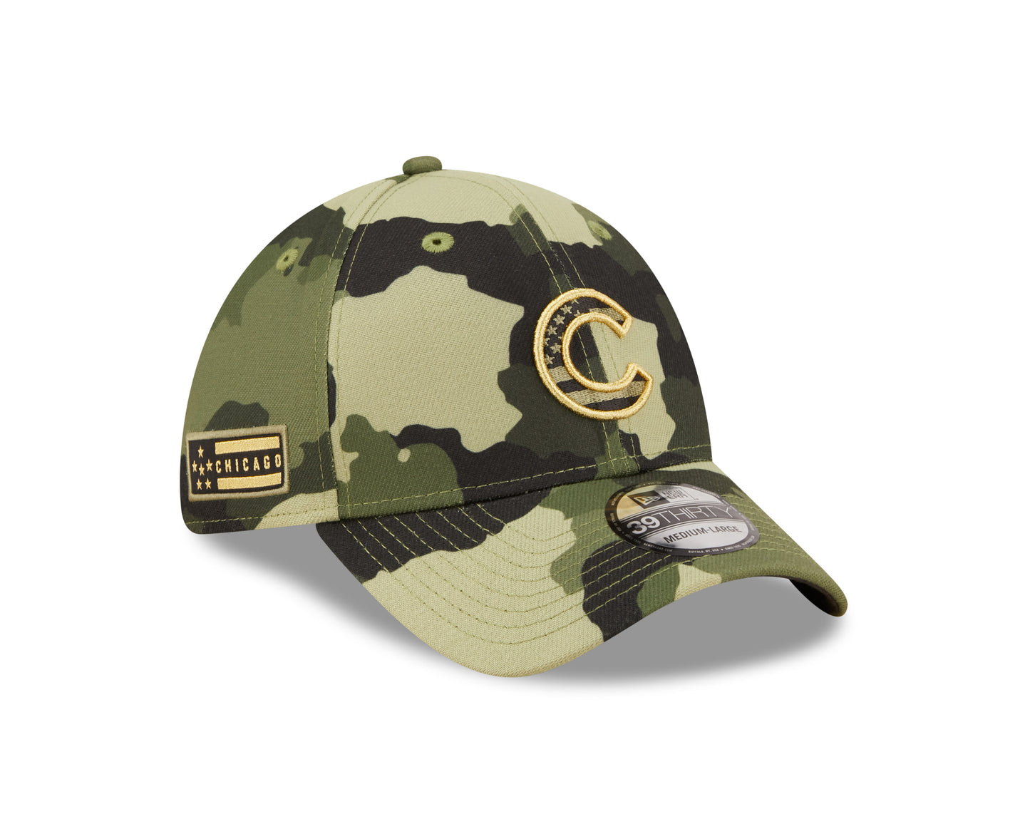 Chicago Cubs New Era 2022 Armed Forces Day 39THIRTY Flex Hat