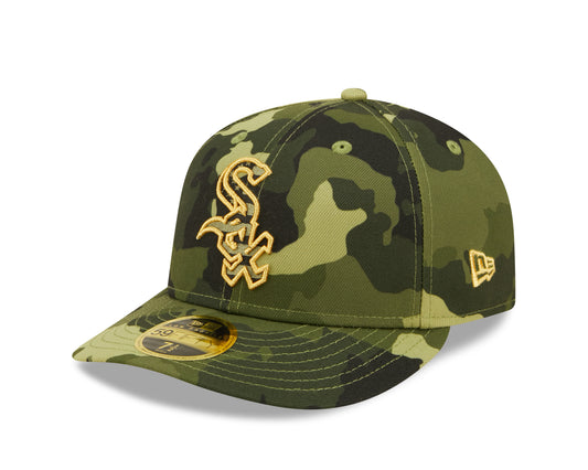 Chicago White Sox New Era 2022 Armed Forces Day 59FIFTY LP  Fitted Low Profile Hat- Camo