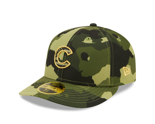 Chicago Cubs New Era 2022 Armed Forces Day 59FIFTY LP  Fitted Low Profile Hat- Camo