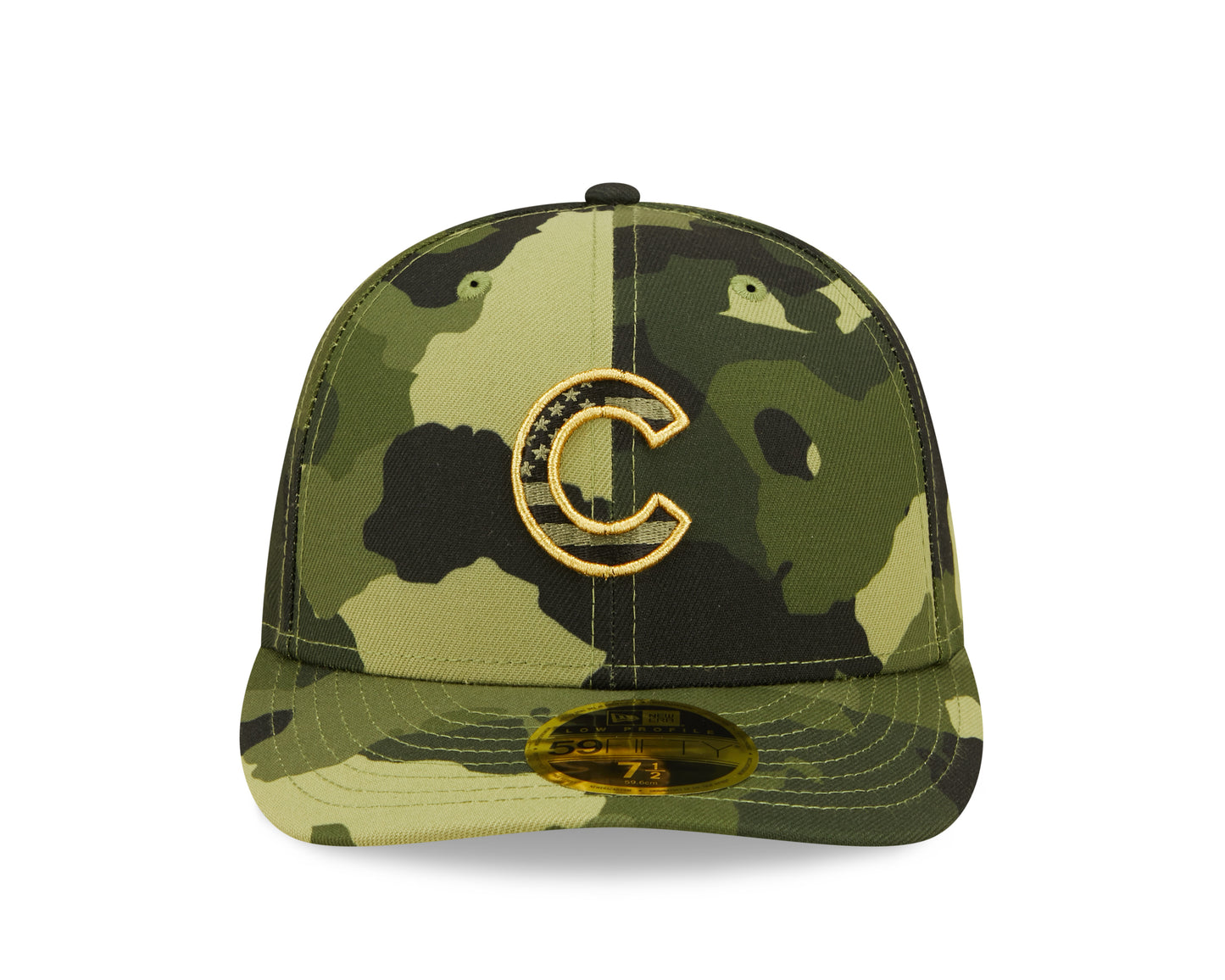 Chicago Cubs New Era 2022 Armed Forces Day 59FIFTY LP  Fitted Low Profile Hat- Camo
