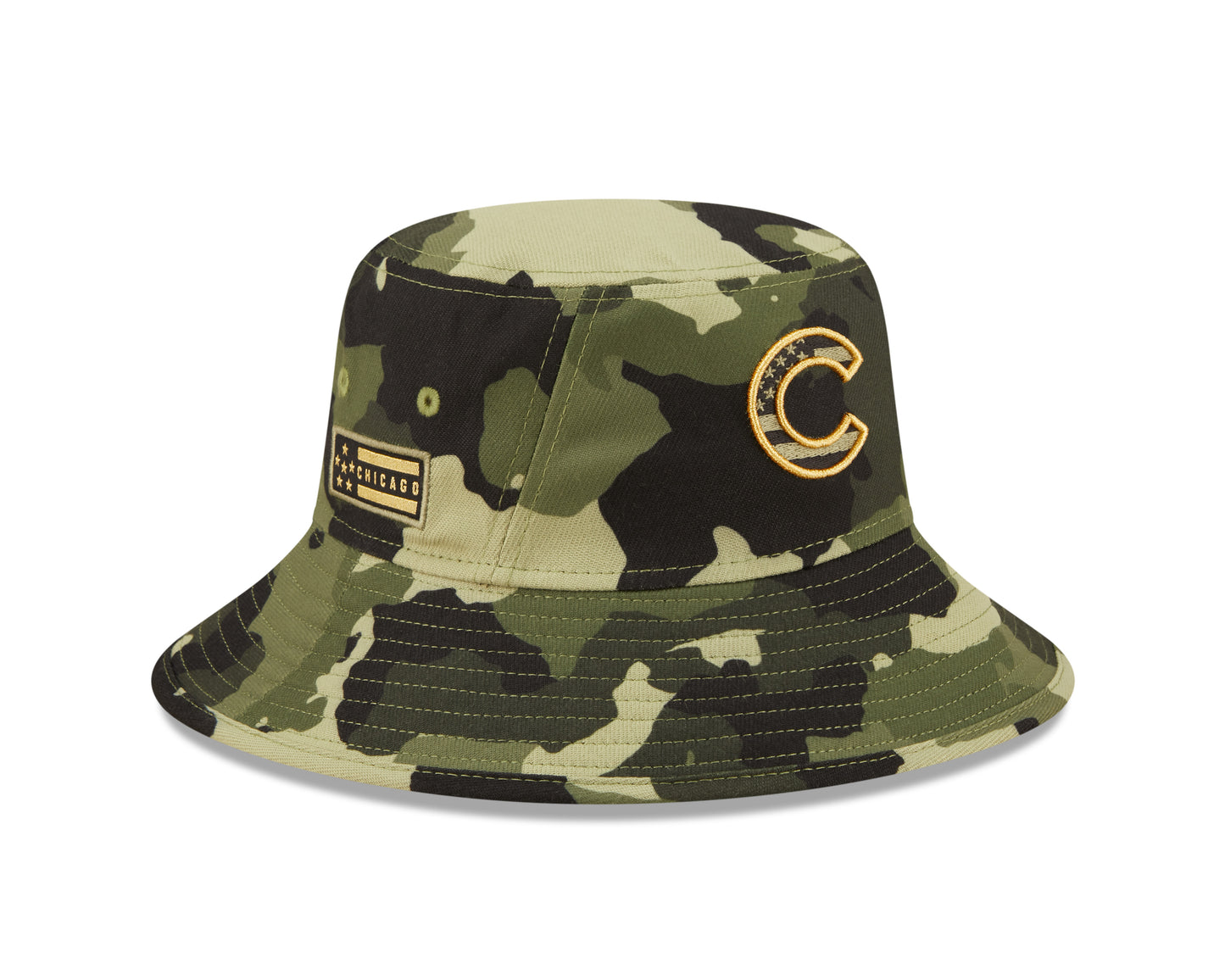 Chicago Cubs New Era 2022 Armed Forces Day Bucket Cap - Camo