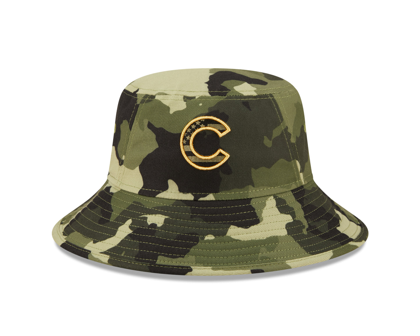 Chicago Cubs New Era 2022 Armed Forces Day Bucket Cap - Camo