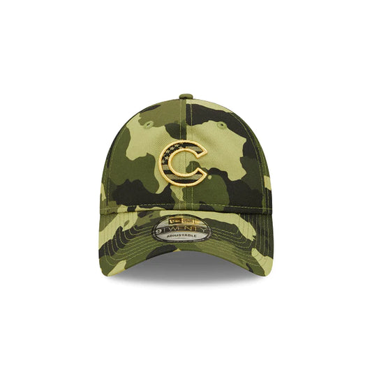 Men's Chicago Cubs New Era Camo 2022 Armed Forces Day 9TWENTY Adjustable Hat