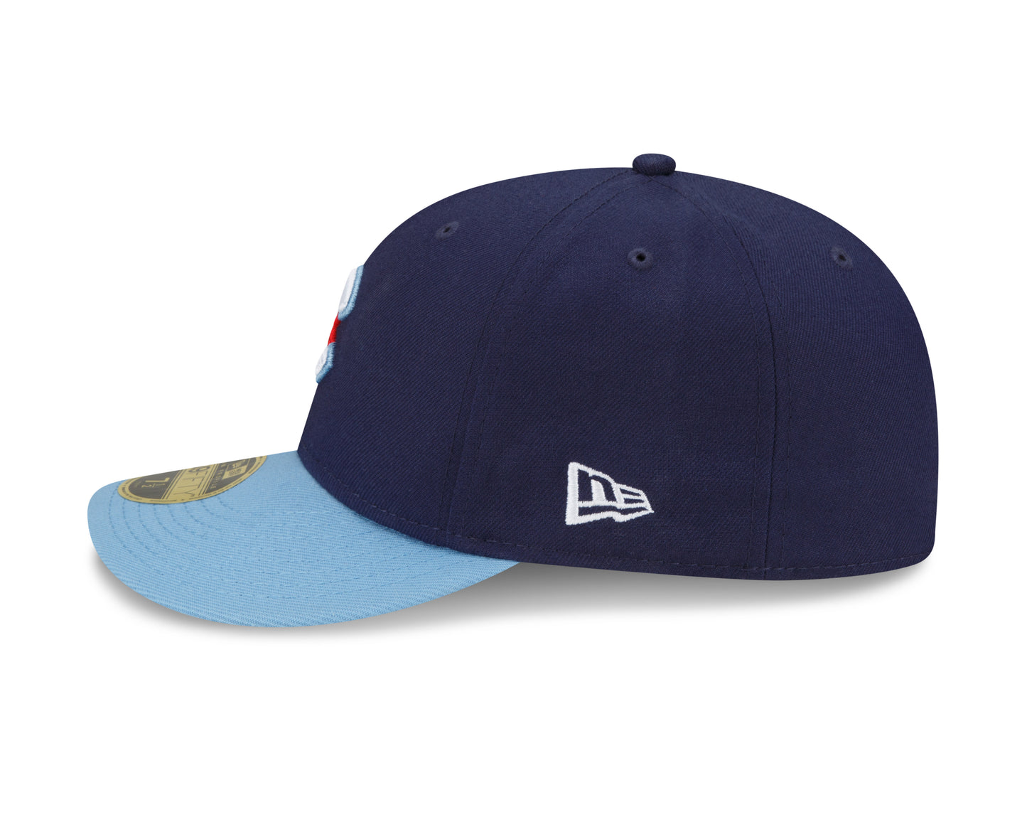 Chicago Cubs New Era 2021 City Connect 59FIFTY LP  Fitted Low Profile Hat- Navy/ Light Blue