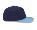 Chicago Cubs New Era 2021 City Connect 59FIFTY LP  Fitted Low Profile Hat- Navy/ Light Blue