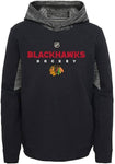 Chicago Blackhawks Youth  Hyper Physical Black Hooded Sweatshirt