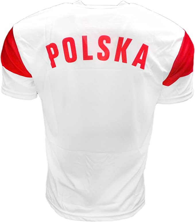 Polska Soccer Jersey Poland Country Polish Eagle National Pride -White