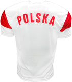 Polska Soccer Jersey Poland Country Polish Eagle National Pride -White