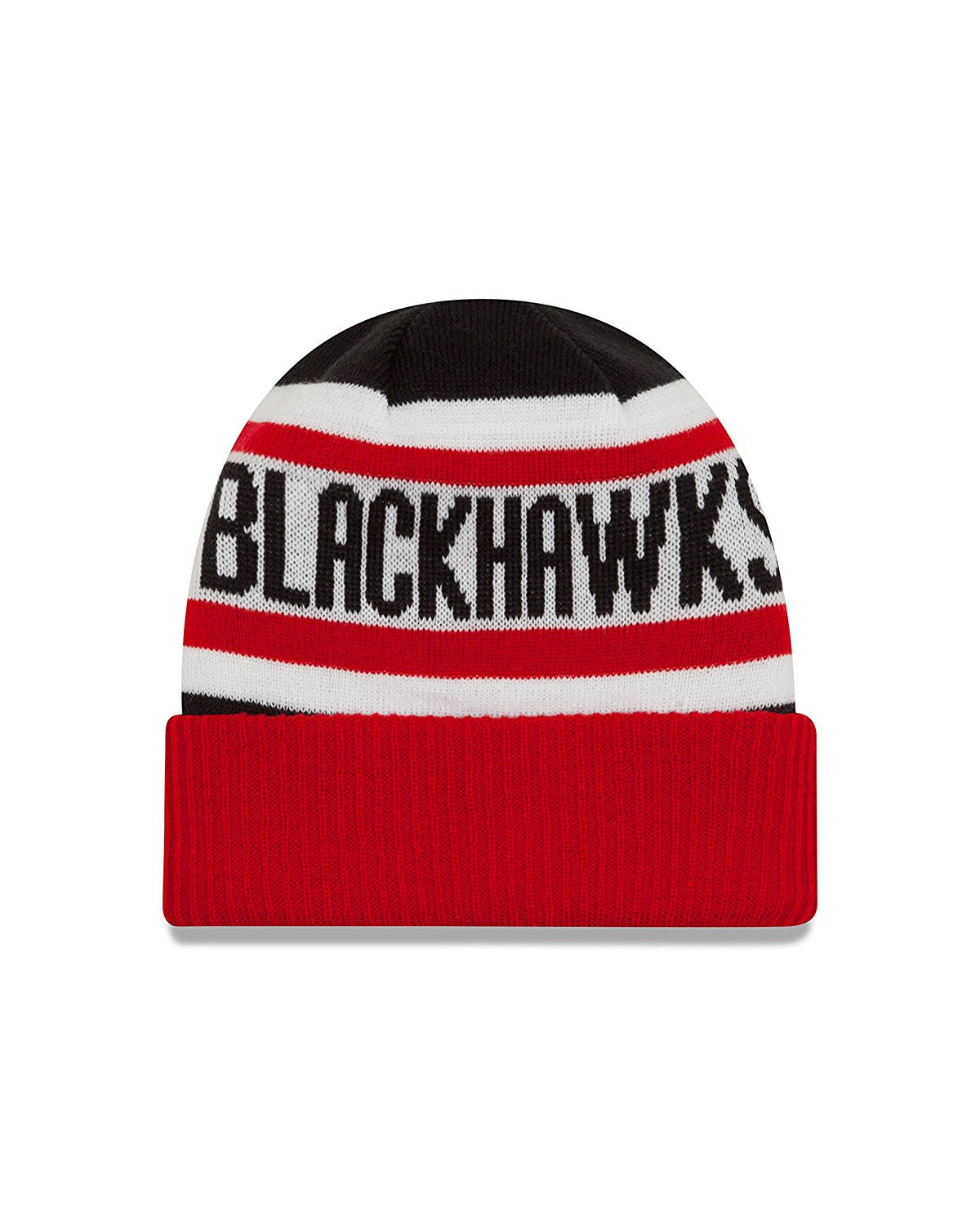 NHL Chicago Blackhawks Biggest Fan Cuff Knit Beanie, One Size, Red