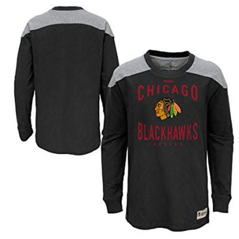 Chicago Blackhawks Reebok Youth L/S "Scratched Out" Team Tee