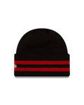 NHL Chicago Blackhawks 2 Striped Remix Knit Beanie, One Size, Black