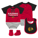 NHL Brand NHL Infant Blackhawks "Junior League" Creeper, Bib & Bootie Reebok