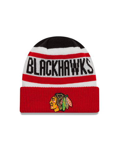 NHL Chicago Blackhawks Biggest Fan Cuff Knit Beanie, One Size, Red