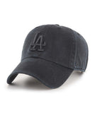 Los Angeles Dodgers '47 Brand All Black Clean Up Adjustable Hat