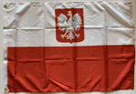 Polska Polish Poland Flag 4' x 6' Polyester Canvas Header & Brass Grommets