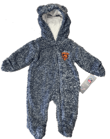 Chicago Bears NFL Infant Game Nap Teddy Fleece Bunting -Navy