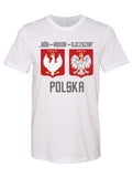 Polska Polish Crest Eagle T-shirt Bog Honor Ojczyzna 1918-2018 Short Sleeve Tee