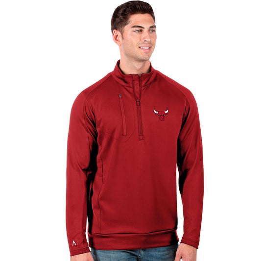 Chicago Bulls Antigua Generation Quarter-Zip Pullover Jacket - Red