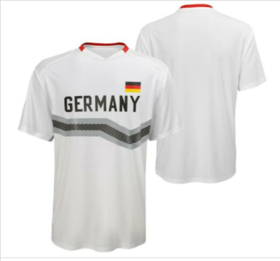 Germany Men's Soccer/Football Federation White Jersey Short Sleeve Tee