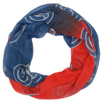 Chicago Cubs Red Blue Women's Team Logo Infinity Scarf