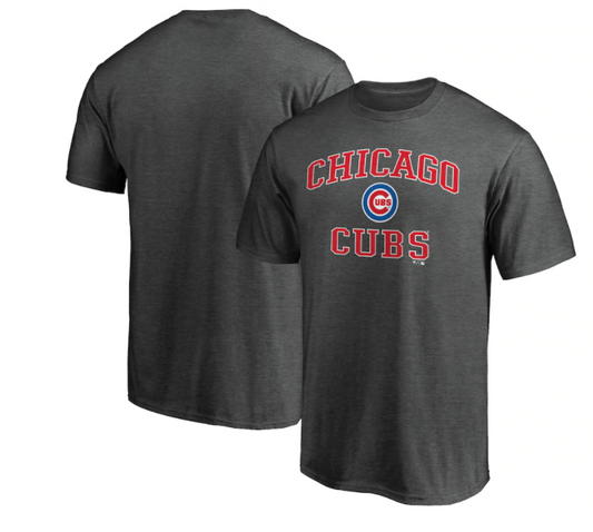 Chicago Cubs Heart & Soul T-Shirt with Logo Charcoal