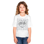 Chicago White Sox  Girls/KIDS  Youth Flip Sequin Heart Crop Top - White