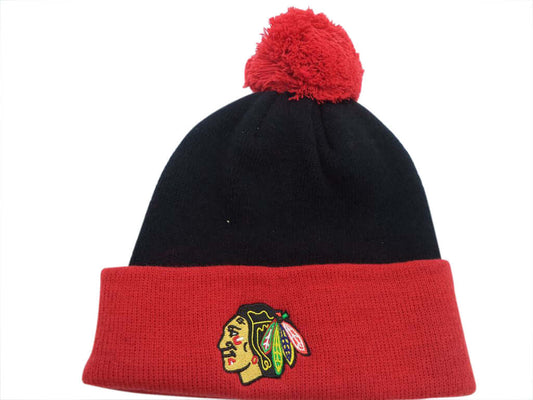 Chicago Blackhawks Reebok Beanie Knit With Pom Adult Hat