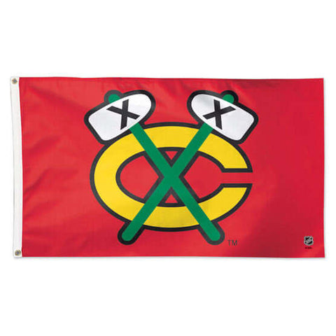 Chicago Blackhawks Tomahawk Flag Wincraft Deluxe 3' X 5'