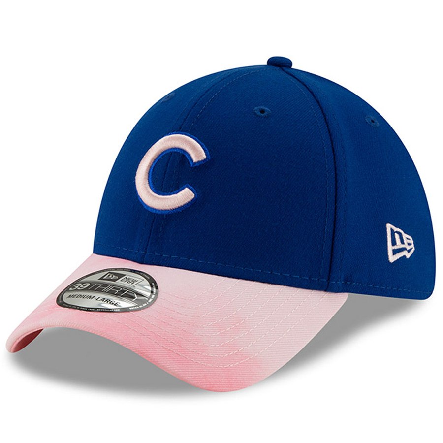 Chicago Cubs New Era 39THIRTY Adult's 2019 Mother's Day Royal/Pink Fitted Cap