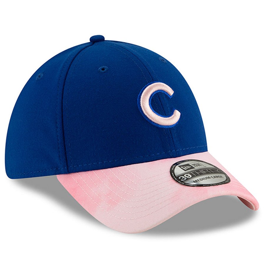 Chicago Cubs New Era 39THIRTY Adult's 2019 Mother's Day Royal/Pink Fitted Cap