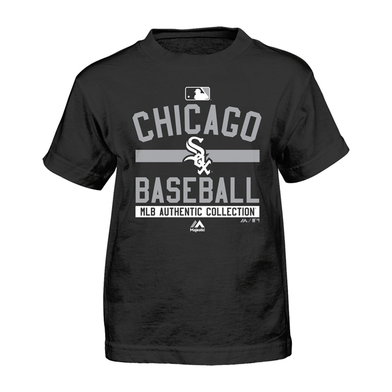 Chicago White Sox Majestic Youth On Field Team Black T-Shirt