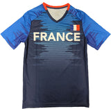 Soccer France Men's Federation Blue Jersey Short Sleeve Tee