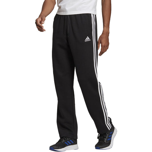Mens Adidas Essentials Open Hem 3 Stripe Pants