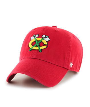 Men's Chicago Blackhawks '47 Brand Red Tomahawks Logo Clean Up Adjustable Hat