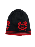 Chicago Blackhawks Adults Reversible Winter Hat -Black/Red