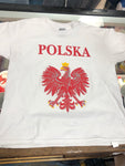 Poland Polska White Youth Eagle Crest  T-Shirt