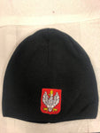 Polska  Knit Winter Hat -Black With  Eagle- Made in Poland