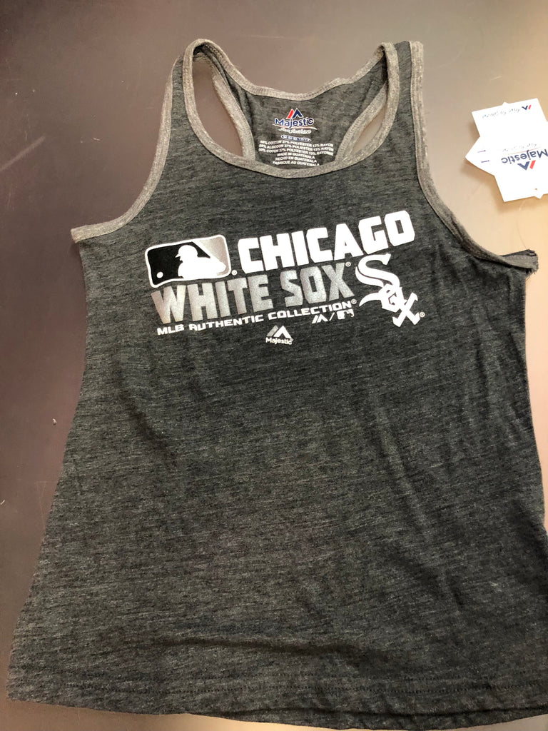 Girls Youth Chicago White Sox MLB Authentic Collection Tank Top Majestic Shirt Youth Medium (10/12)