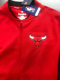 Chicago Bulls Fanatics Red Courtside Zip Up Sweaters