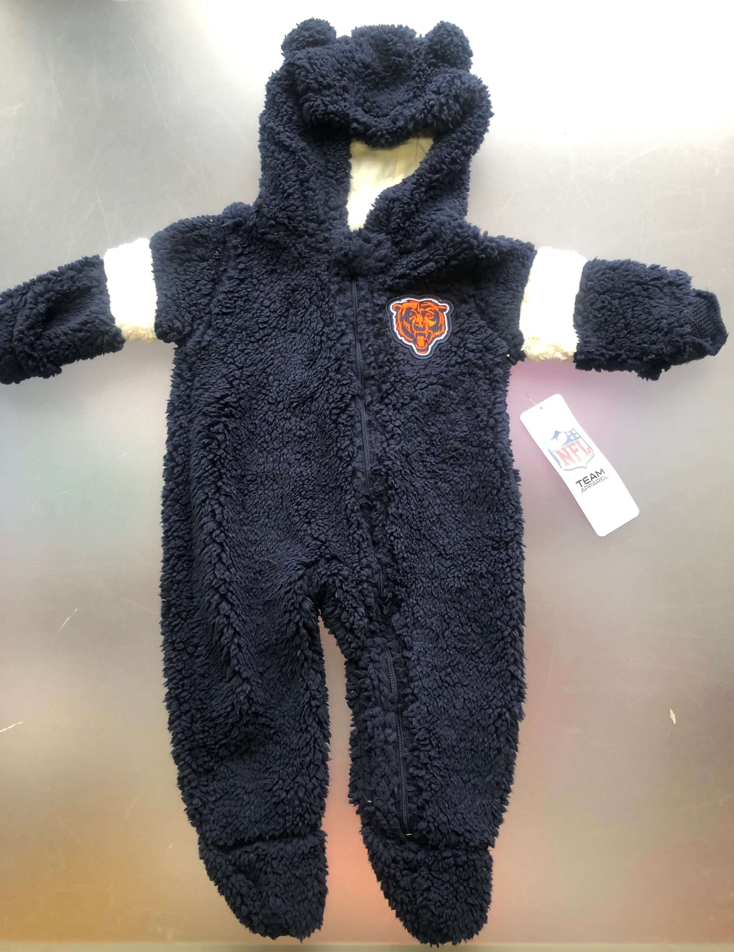 Chicago Bears NFL Infant Game Nap Teddy Fleece- Dark Blue