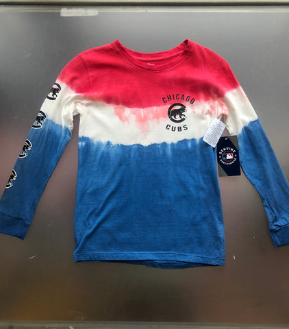 Cubs Double Up Youth Tie Dye Crew Long Sleeve T-shirts