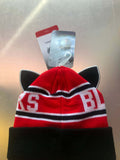 Blackhawks Girls Team Ears Cuffed knit/pom