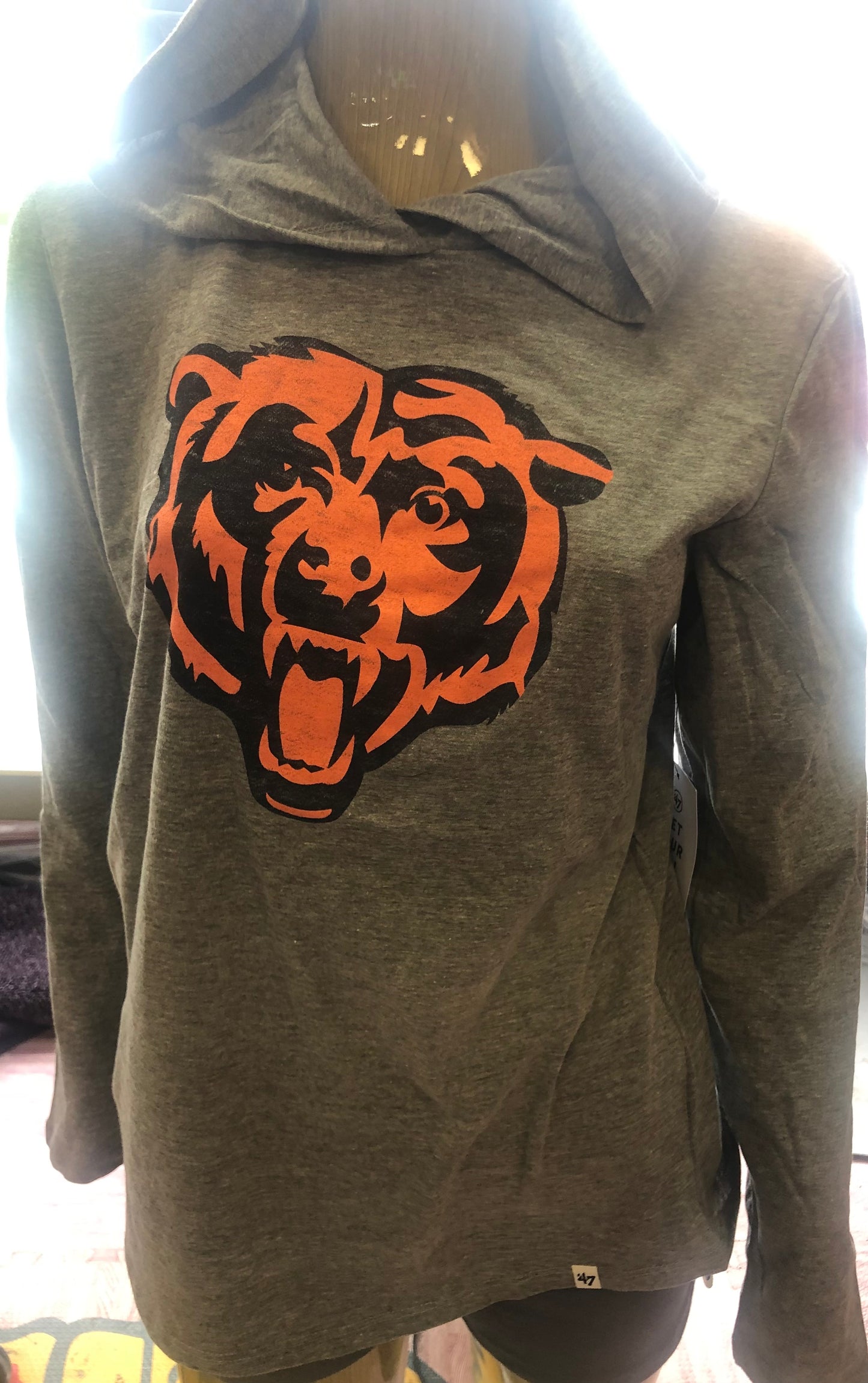 Women's Chicago Bears 47 Branded Slate GREY Lightweight Women's Hoodie