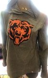 Women's Chicago Bears 47 Branded Slate GREY Lightweight Women's Hoodie