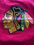 Chicago Blackhawks Youth NHL Red/Black Perennial Hockey Lace-Up Long Sleeve Tee