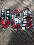 Team USA OLIMPIC  Women's Tri-Blend V-Neck T-Shirt - Heathered Gray