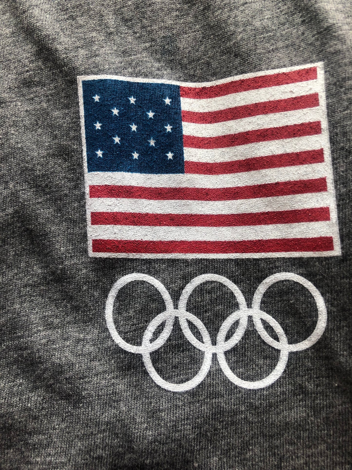 Team USA OLIMPIC  Women's Tri-Blend V-Neck T-Shirt - Heathered Gray