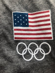 Team USA OLIMPIC  Women's Tri-Blend V-Neck T-Shirt - Heathered Gray