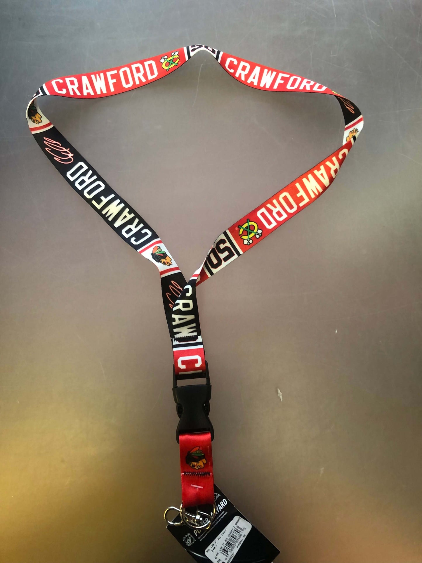 CHICAGO BLACKHAWKS LANYARD W/DETACHABLE BUCKLE 1"CRAWFORD