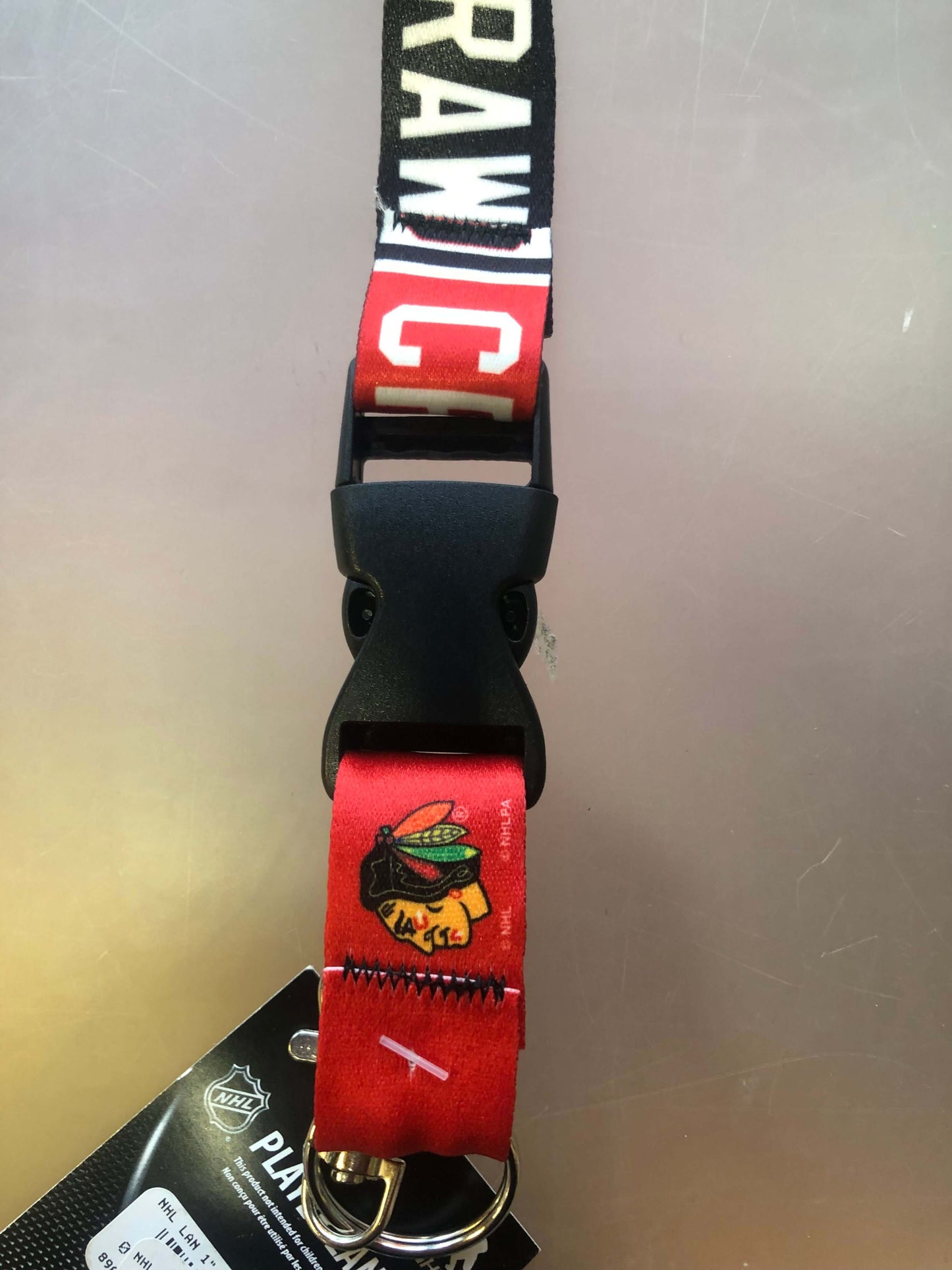 CHICAGO BLACKHAWKS LANYARD W/DETACHABLE BUCKLE 1"CRAWFORD